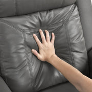 8379DGY-2 Double Reclining Love Seat with Center Console and Receptacles - 8379DGY-2