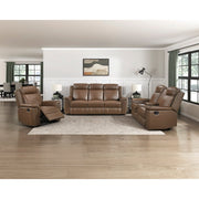 8379TBR-2 Double Reclining Love Seat with Center Console and Receptacles - 8379TBR-2