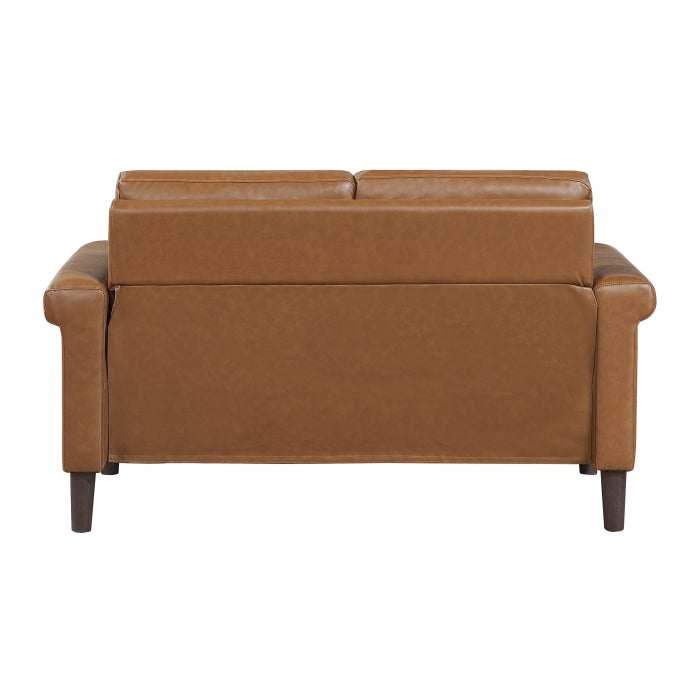 8389BRW*2 2pc Set: Sofa, Love - 8389BRW*2