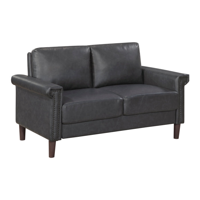 8389DGY*2 2pc Set: Sofa, Love - 8389DGY*2