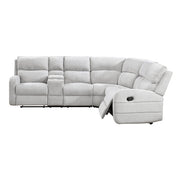 8406GY*SC (3)3-Piece Reclining Sectional with Left Console - 8406GY*SC