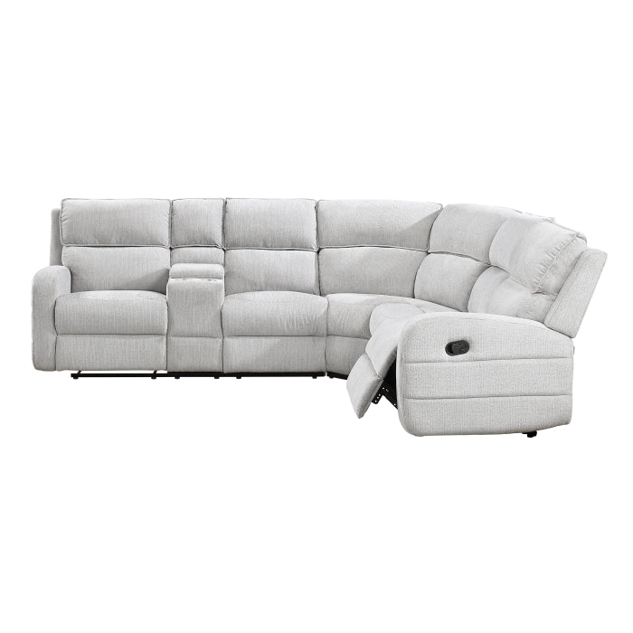 8406GY*SC (3)3-Piece Reclining Sectional with Left Console - 8406GY*SC