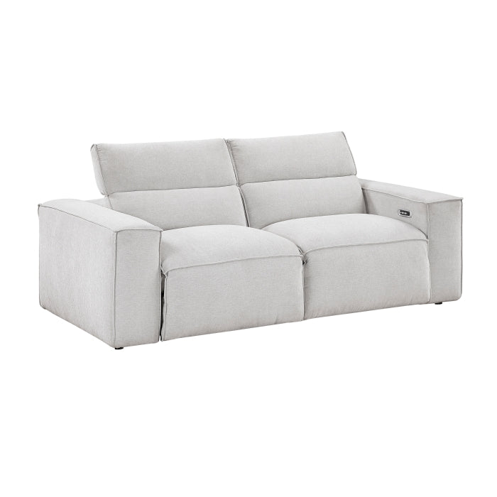 8414GRY-2PWH* Power Double Reclining Love Seat with Power Headrests - 8414GRY-2PWH*