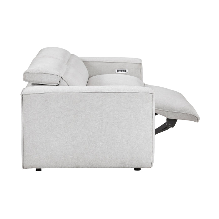 8414GRY-2PWH* Power Double Reclining Love Seat with Power Headrests - 8414GRY-2PWH*
