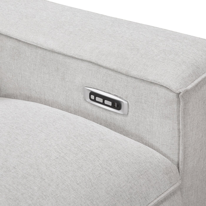 8414GRY-2PWH* Power Double Reclining Love Seat with Power Headrests - 8414GRY-2PWH*