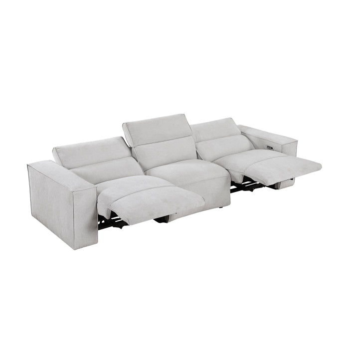 8414GRY-3PWH* Power Double Reclining Sofa with Power Headrests - 8414GRY-3PWH*