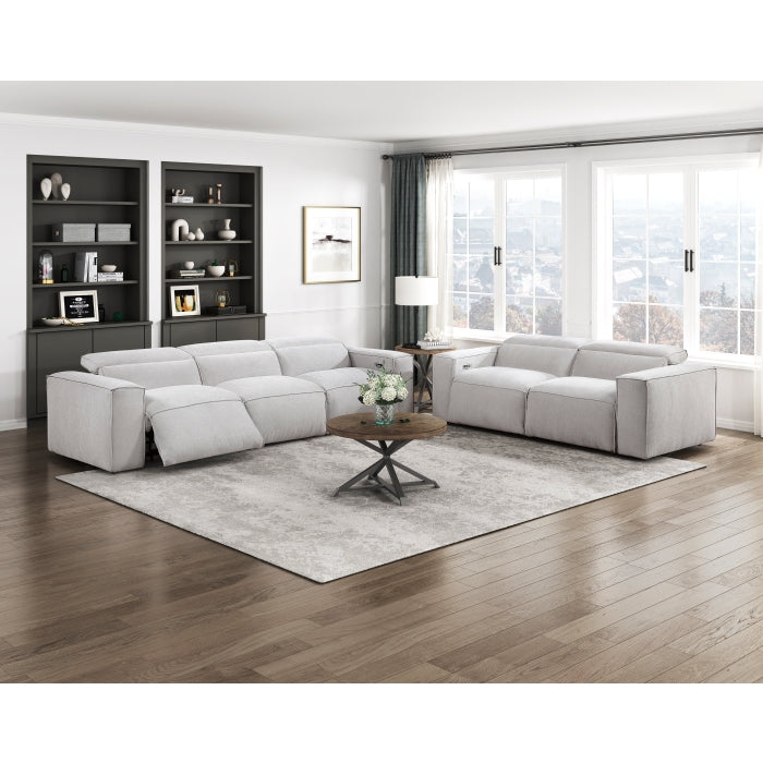 8414GRY-3PWH* Power Double Reclining Sofa with Power Headrests - 8414GRY-3PWH*