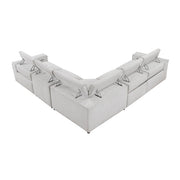 8414GRY*5LRRRPWH 5-Piece Modular Power Reclining Sectional with Power Headrests - 8414GRY*5LRRRPWH