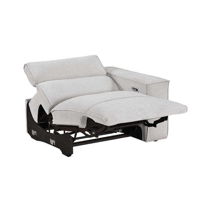 8414GRY-RRPWH Power Right Side Reclining Chair with Power Headrest and Charging Ports - 8414GRY-RRPWH