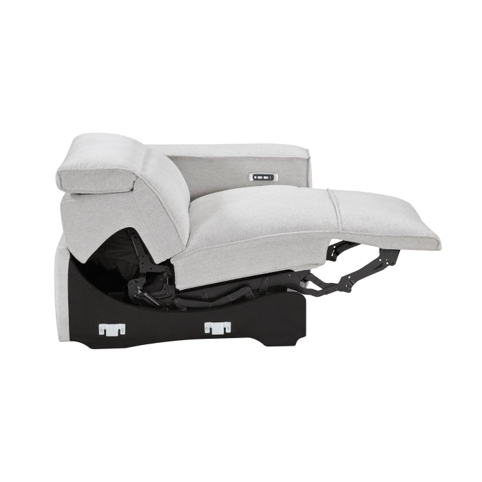 8414GRY-RRPWH Power Right Side Reclining Chair with Power Headrest and Charging Ports - 8414GRY-RRPWH