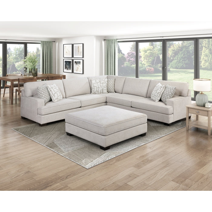 8435BE*42L2R (4)4-Piece Sectional with Ottoman - 8435BE*42L2R