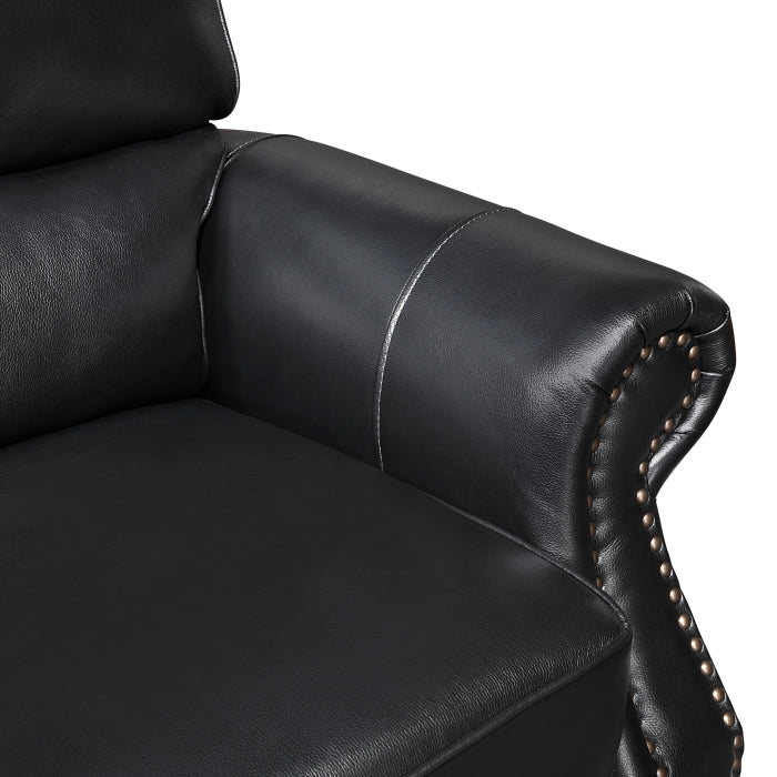 8448BLK-1PB Push Back Reclining Chair - 8448BLK-1PB
