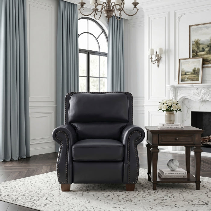 8448BLK-1PB Push Back Reclining Chair - 8448BLK-1PB