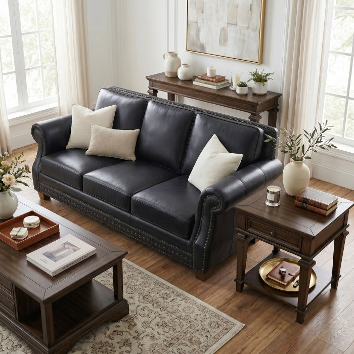 8448BLK-3 Sofa - 8448BLK-3