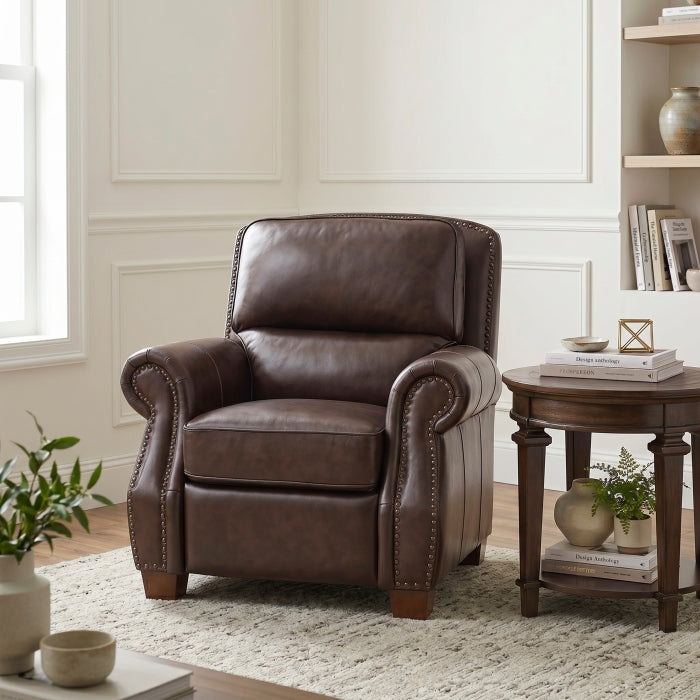 8448BRW-1PB Push Back Reclining Chair - 8448BRW-1PB