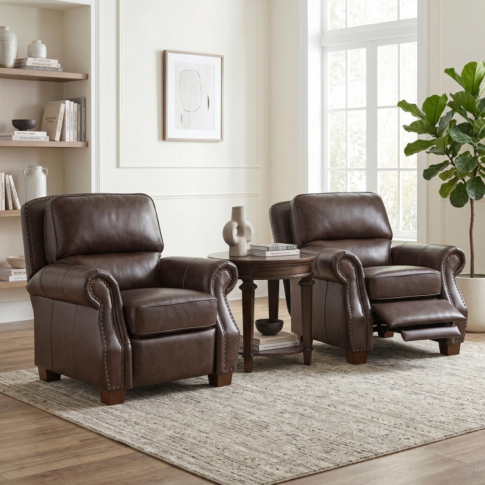 8448BRW-1PB Push Back Reclining Chair - 8448BRW-1PB