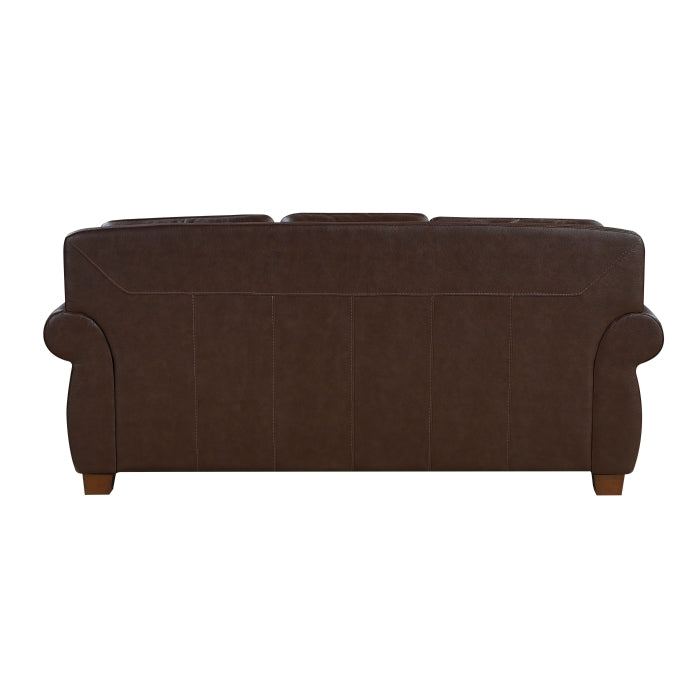 8448BRW*2 2pc Set: Sofa, Love - 8448BRW*2