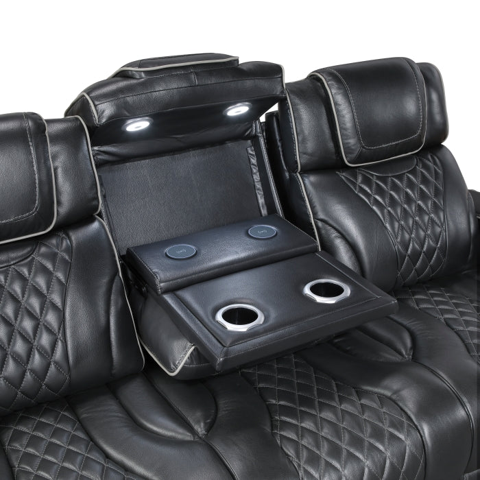 8449BK*2PWHM 2pc Set: Sofa, Love (Power) - 8449BK*2PWHM