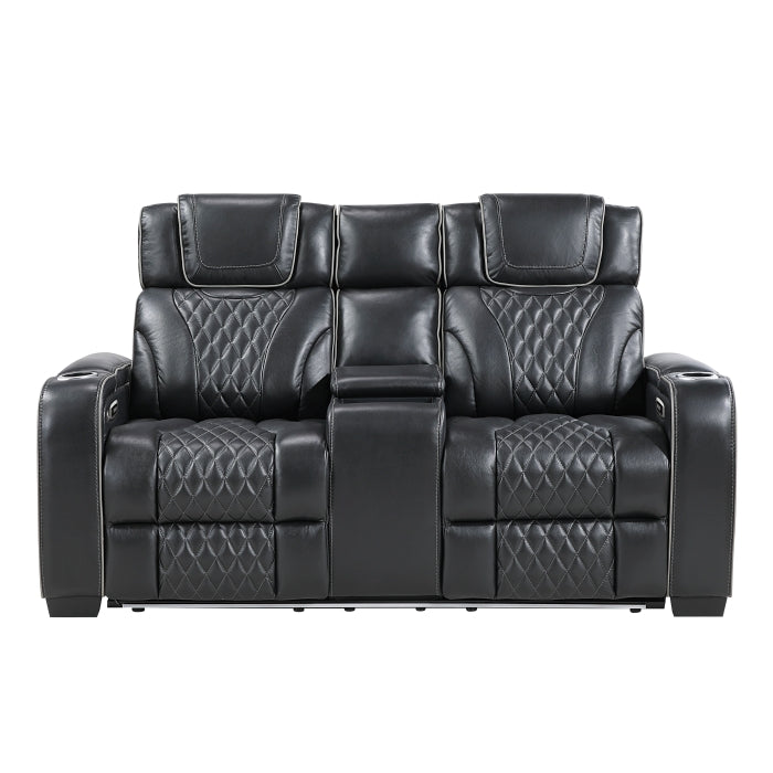 8449BK*2PWHM 2pc Set: Sofa, Love (Power) - 8449BK*2PWHM