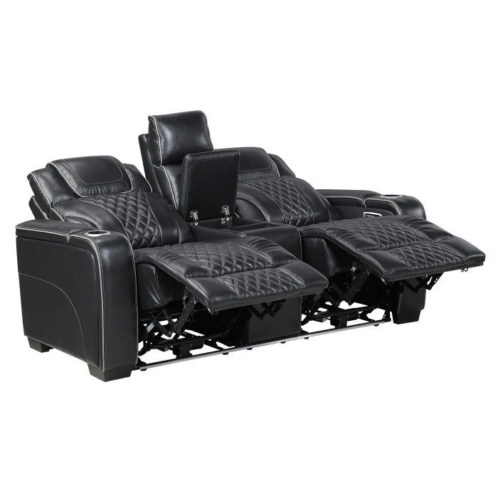 8449BK*2PWHM 2pc Set: Sofa, Love (Power) - 8449BK*2PWHM