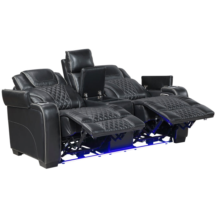 8449BK*2PWHM 2pc Set: Sofa, Love (Power) - 8449BK*2PWHM