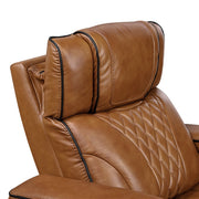 8449BR-1PWHM Power Reclining Chair with Power Headrest, Storage Arms with Cup Holders, Air Massage and Heat, LED Lighting and Charging Ports - 8449BR-1PWHM