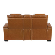 8449BR-2PWHM Power Double Reclining Love Seat with Center Console, Power Headrests, Storage Arms with Cup Holders, Wireless charger,  Air Massage and Heat, LED Lighting and Charging Ports - 8449BR-2PWHM