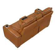 8449BR-2PWHM Power Double Reclining Love Seat with Center Console, Power Headrests, Storage Arms with Cup Holders, Wireless charger,  Air Massage and Heat, LED Lighting and Charging Ports - 8449BR-2PWHM