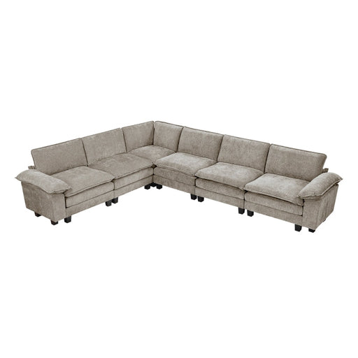8450PWT*65ACCR (7)6-Piece Modular Sectional - 8450PWT*65ACCR