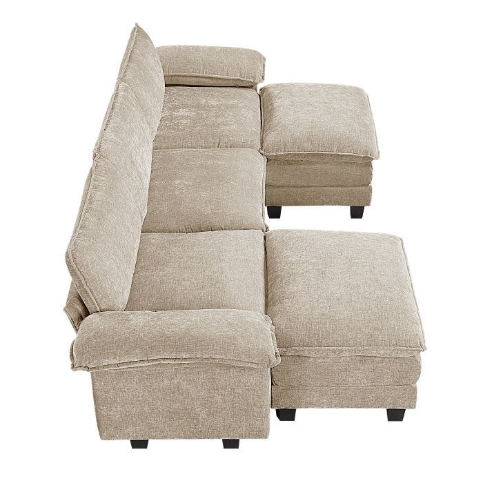 8450TPE*53AC2OT (6)5-Piece Modular Sectional with Ottoman - 8450TPE*53AC2OT