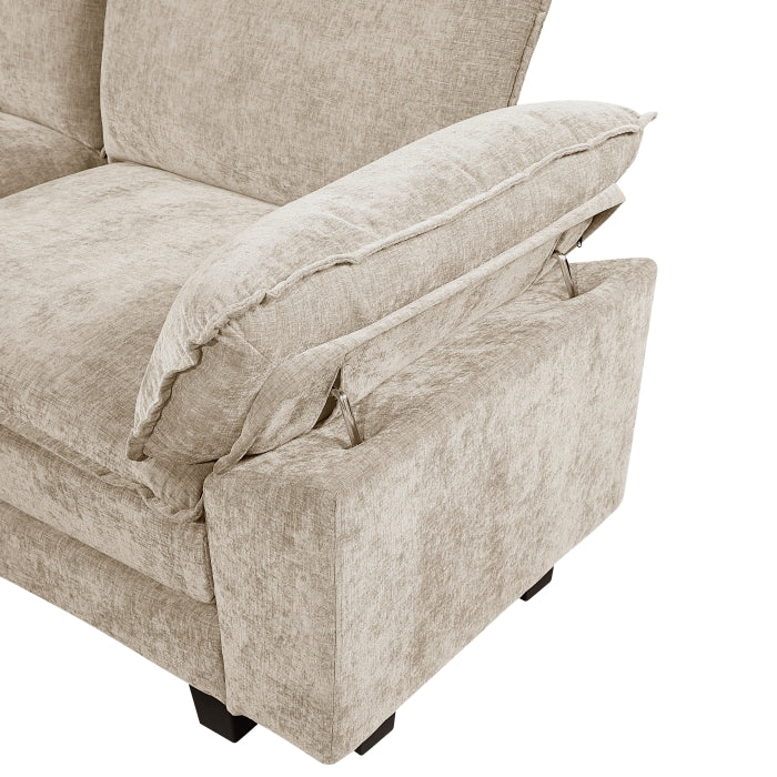 8450TPE*53AC2OT (6)5-Piece Modular Sectional with Ottoman - 8450TPE*53AC2OT