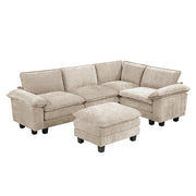 8450TPE*53ACCR (6)5-Piece Modular Sectional with Ottoman - 8450TPE*53ACCR
