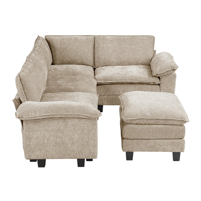 8450TPE*53ACCR (6)5-Piece Modular Sectional with Ottoman - 8450TPE*53ACCR