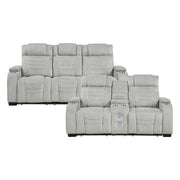 8455GRY*2 2pc Set: Sofa, Love - 8455GRY*2