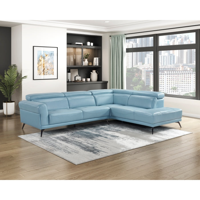 8456BUE*22LRC (2)2-Piece Sectional with Right Side Chaise - 8456BUE*22LRC