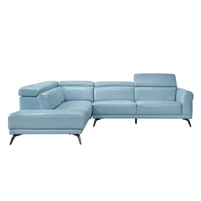 8456BUE*2LC2R (2)2-Piece Sectional with Left Side Chaise - 8456BUE*2LC2R