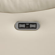 8457BEG-3PW Power Double Reclining Sofa with Center Drop-Down Cup Holders, Wireless Charger, Magazine Bag, LED and Charging Ports - 8457BEG-3PW