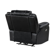 8457BLK-1PW Power Reclining Chair with LED and Charging Ports - 8457BLK-1PW