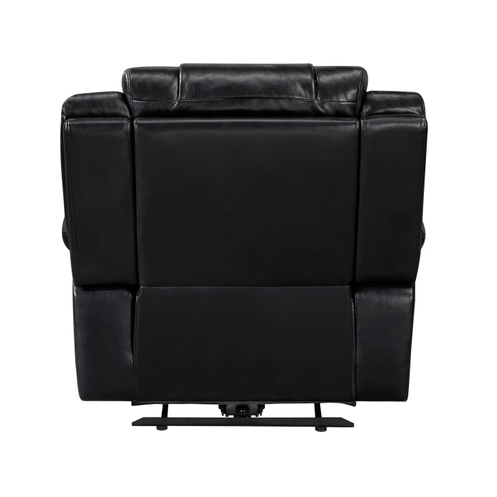 8457BLK-1PW Power Reclining Chair with LED and Charging Ports - 8457BLK-1PW