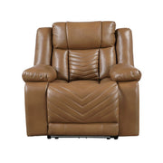 8457BRW-1PW Power Reclining Chair with LED and Charging Ports - 8457BRW-1PW