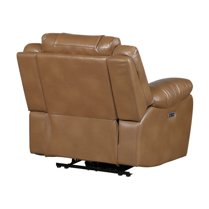 8457BRW-1PW Power Reclining Chair with LED and Charging Ports - 8457BRW-1PW