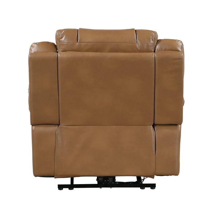 8457BRW-1PW Power Reclining Chair with LED and Charging Ports - 8457BRW-1PW