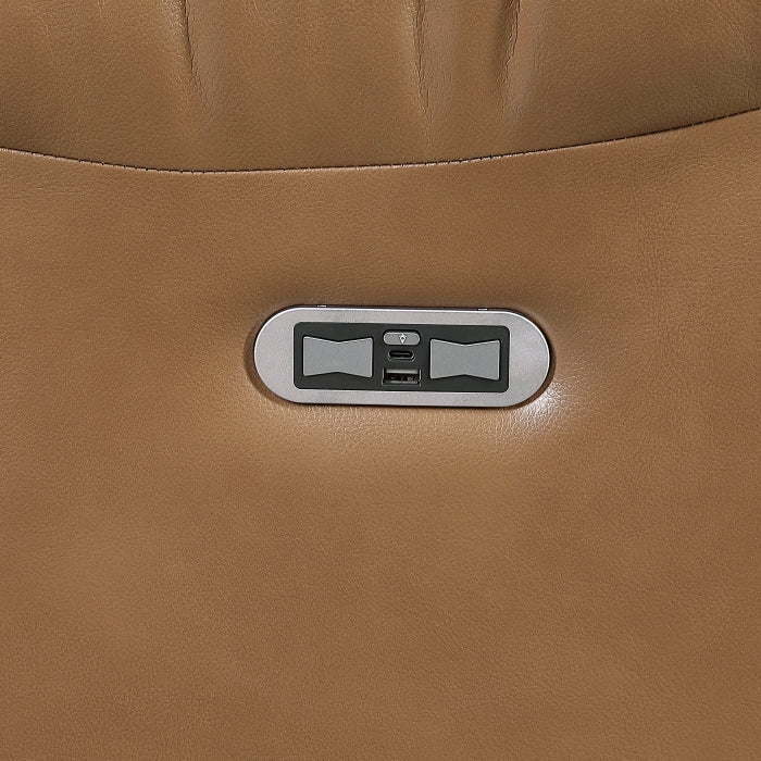 8457BRW-1PW Power Reclining Chair with LED and Charging Ports - 8457BRW-1PW