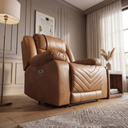 8457BRW-1PW Power Reclining Chair with LED and Charging Ports - 8457BRW-1PW