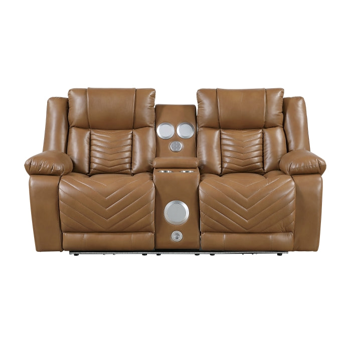 8457BRW*2PW 2pc Set: Sofa, Love (Power) - 8457BRW*2PW