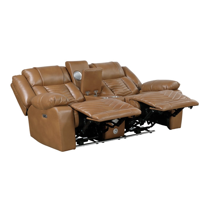 8457BRW*2PW 2pc Set: Sofa, Love (Power) - 8457BRW*2PW