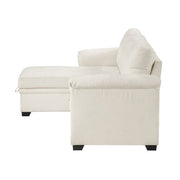 8477BEG*SC (3)2-Piece Reversible Sectional with Pull-out Bed, Reversible Chaise and Hidden Storage - 8477BEG*SC