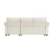 8477BEG*SC (3)2-Piece Reversible Sectional with Pull-out Bed, Reversible Chaise and Hidden Storage - 8477BEG*SC