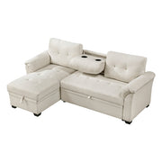 8477BEG*SC (3)2-Piece Reversible Sectional with Pull-out Bed, Reversible Chaise and Hidden Storage - 8477BEG*SC