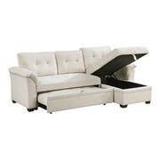 8477BEG*SC (3)2-Piece Reversible Sectional with Pull-out Bed, Reversible Chaise and Hidden Storage - 8477BEG*SC